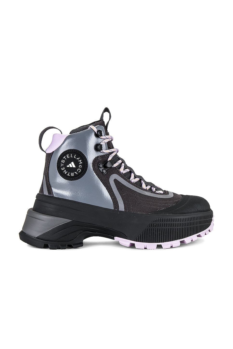 adidas by Stella McCartney Asmc x Terrex Hiking Boots in Utility Black, Purple Glow & Gray Four