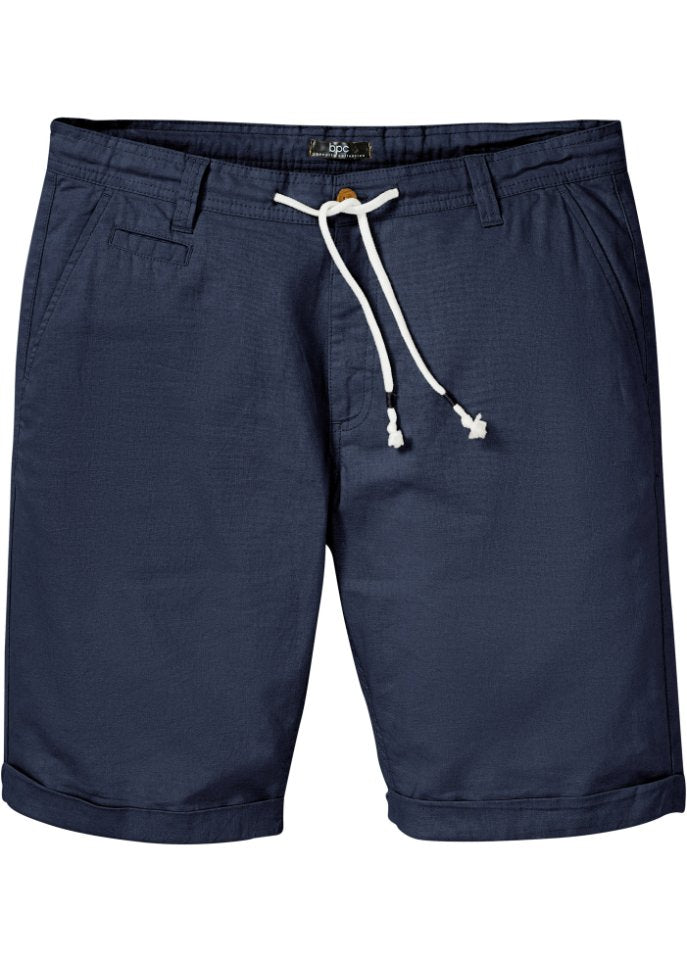 Bpc Bonprix Collection regular fit linen shorts, blue