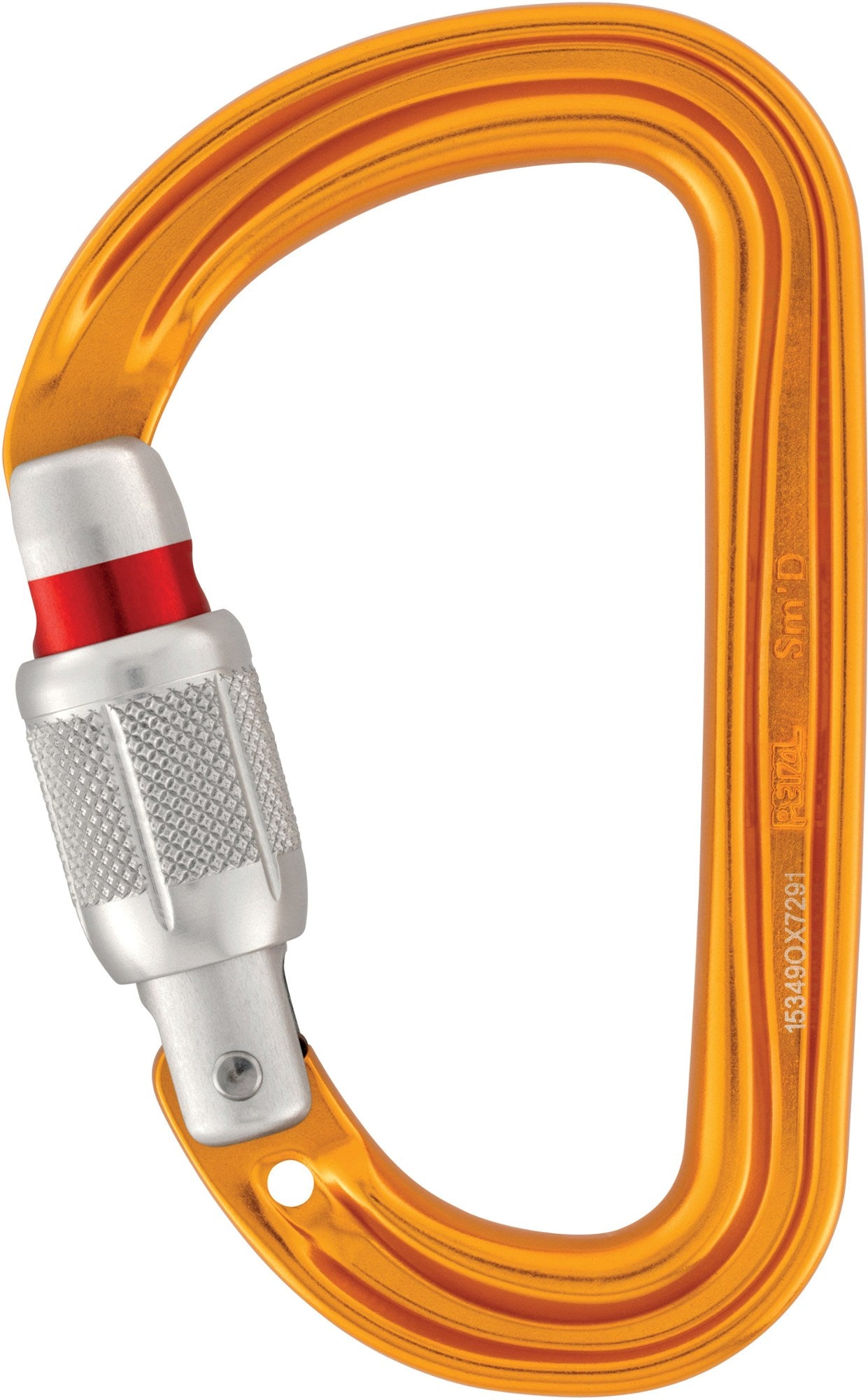 Sm'D carabiner with Petzl screw lock, orange