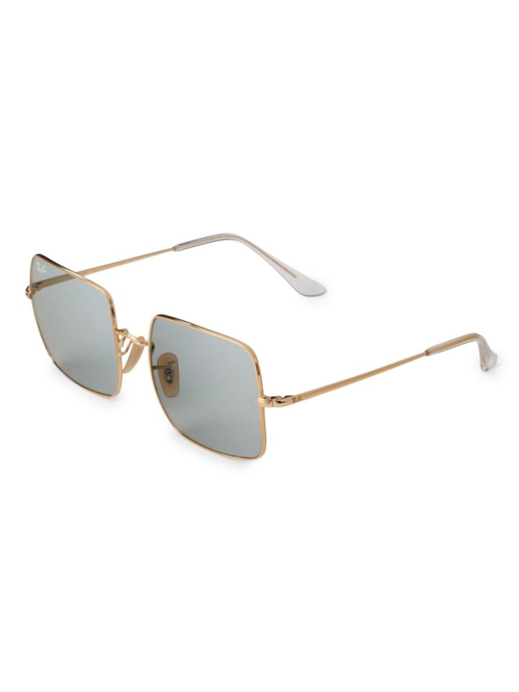 54MM Ray-Ban Square Sunglasses, Gold Gray