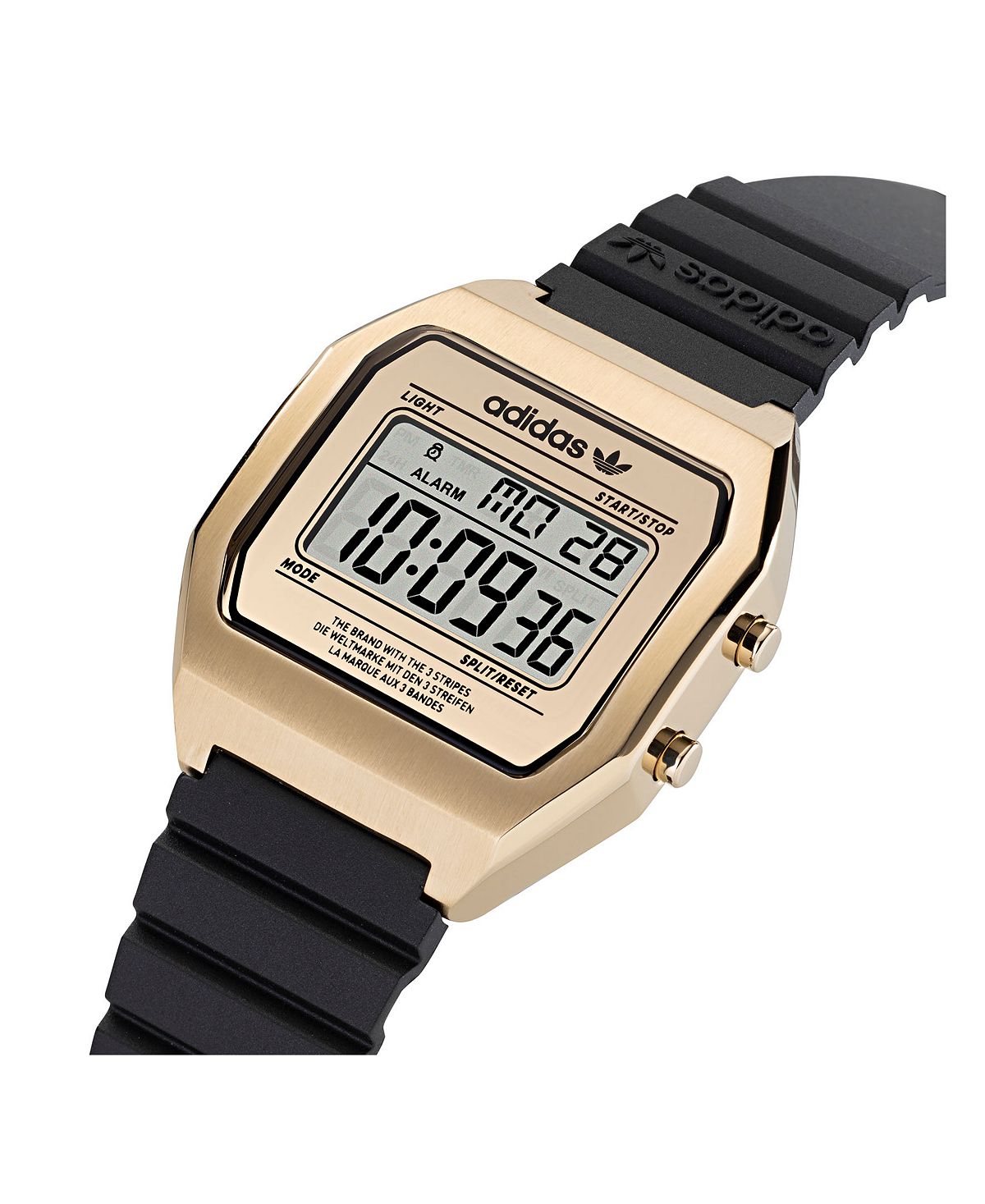 Unisex Digital Two Black Resin Watch 36mm adidas