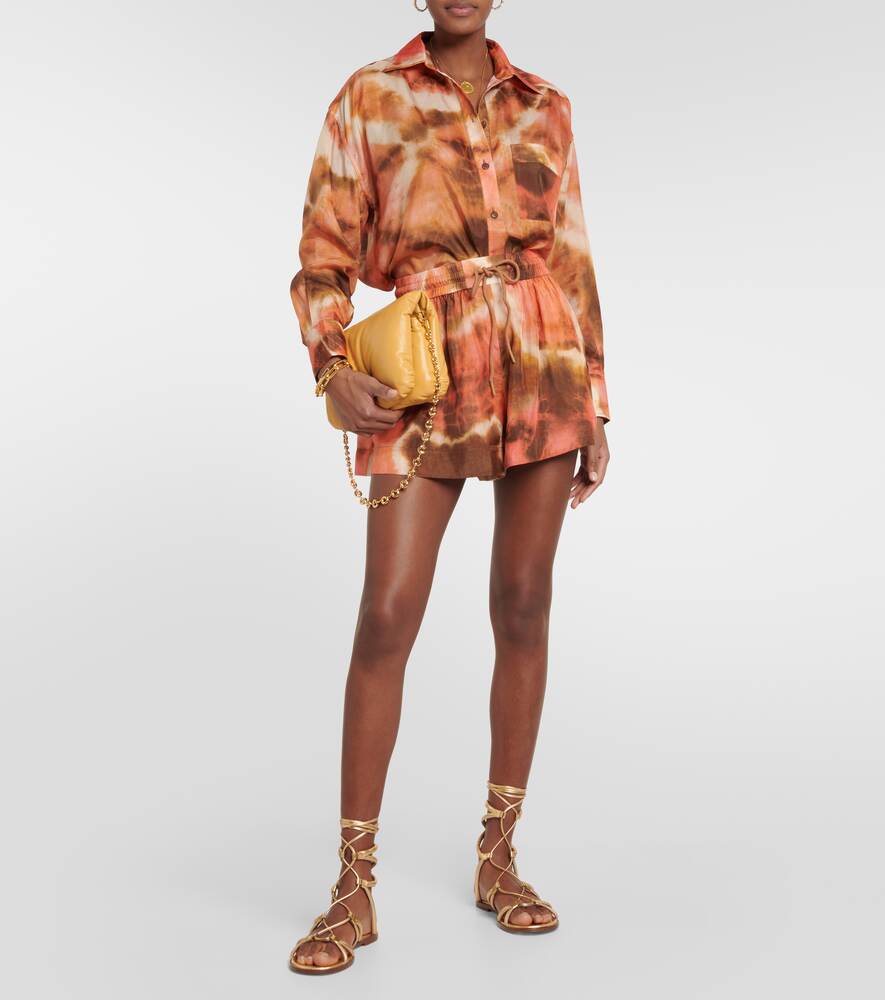 Vacay tie-dye shirt ZIMMERMANN, orange