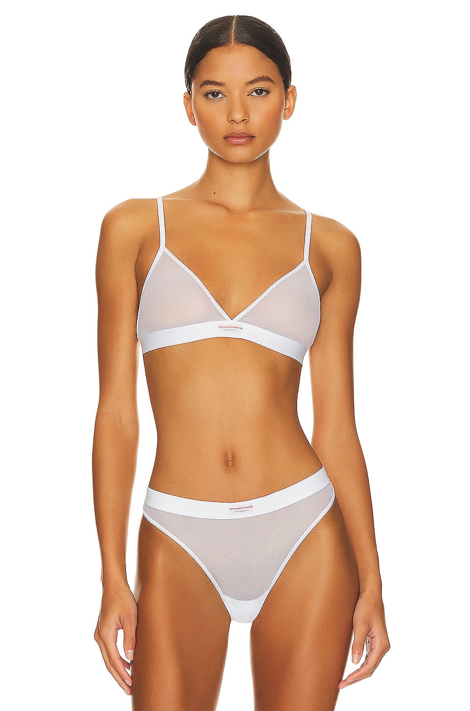 Alexander Wang Triangle Bra With Bodywear Label, white