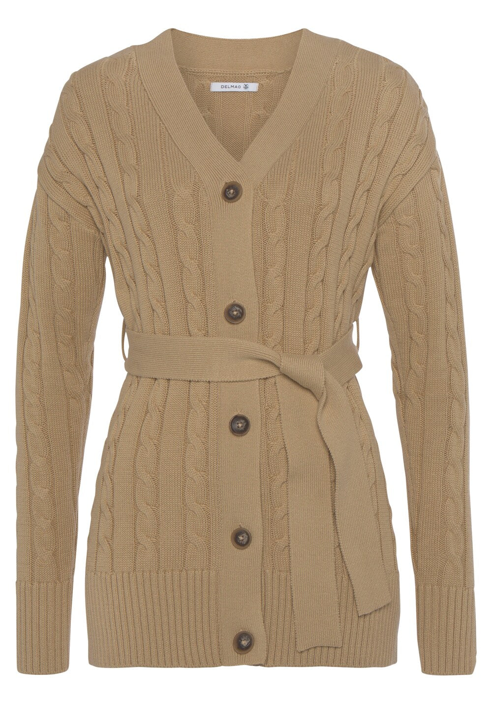 Knitted cardigan Delmao, camel