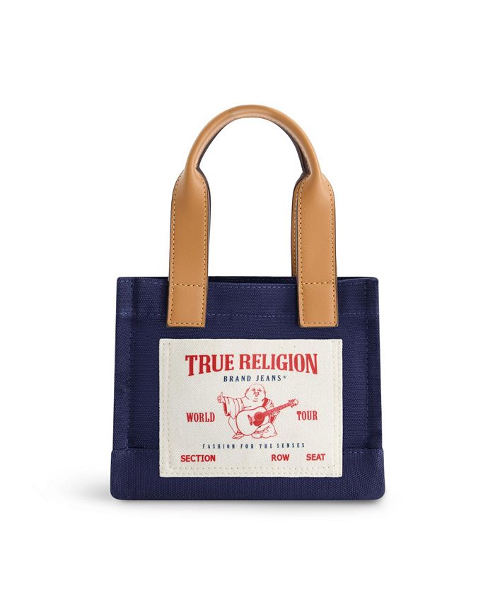 حقيبة يد صغيرة True Religion للنساء، باللون الأزرق