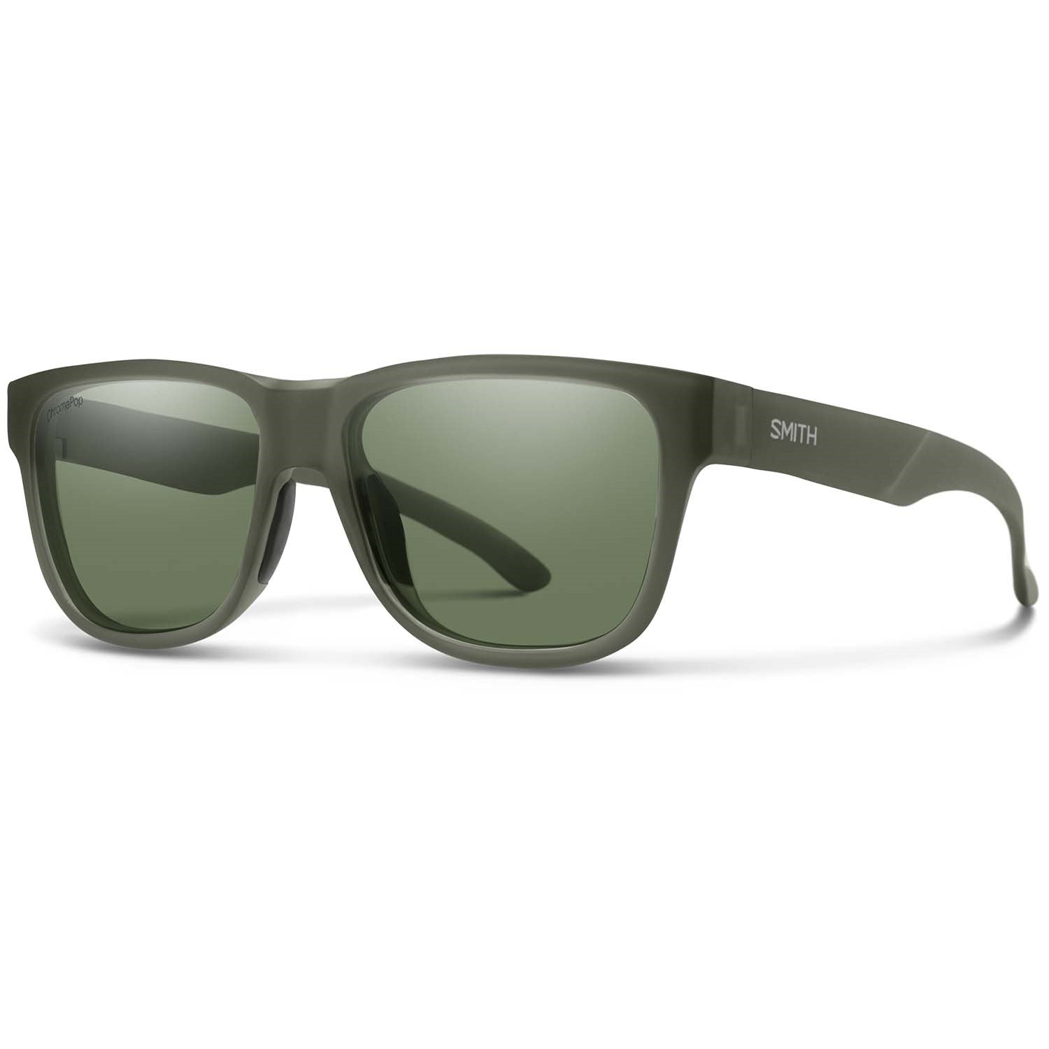 نظارة شمسية Smith Lowdown Slim 2 بلون Matte Moss Crystal/ChromaPop Polarized رمادي أخضر