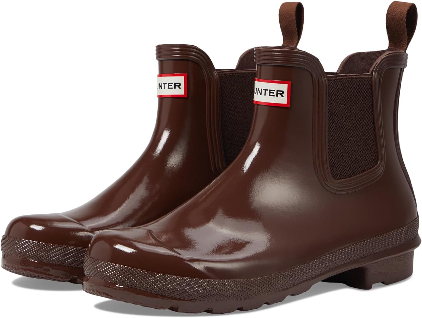 Original Chelsea Gloss Hunter Rubber Boots, Brown Bolt