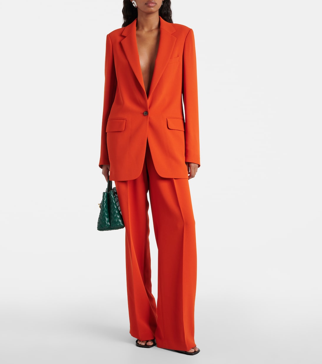 Dries Van Noten crepe jacket, orange