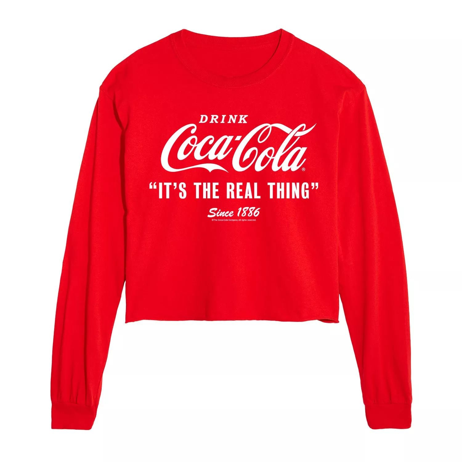 تي شيرت قصير الأكمام برسومات جرافيكية من Coca-Cola Real Thing Junior، مرخص لشخصية، باللون الأحمر