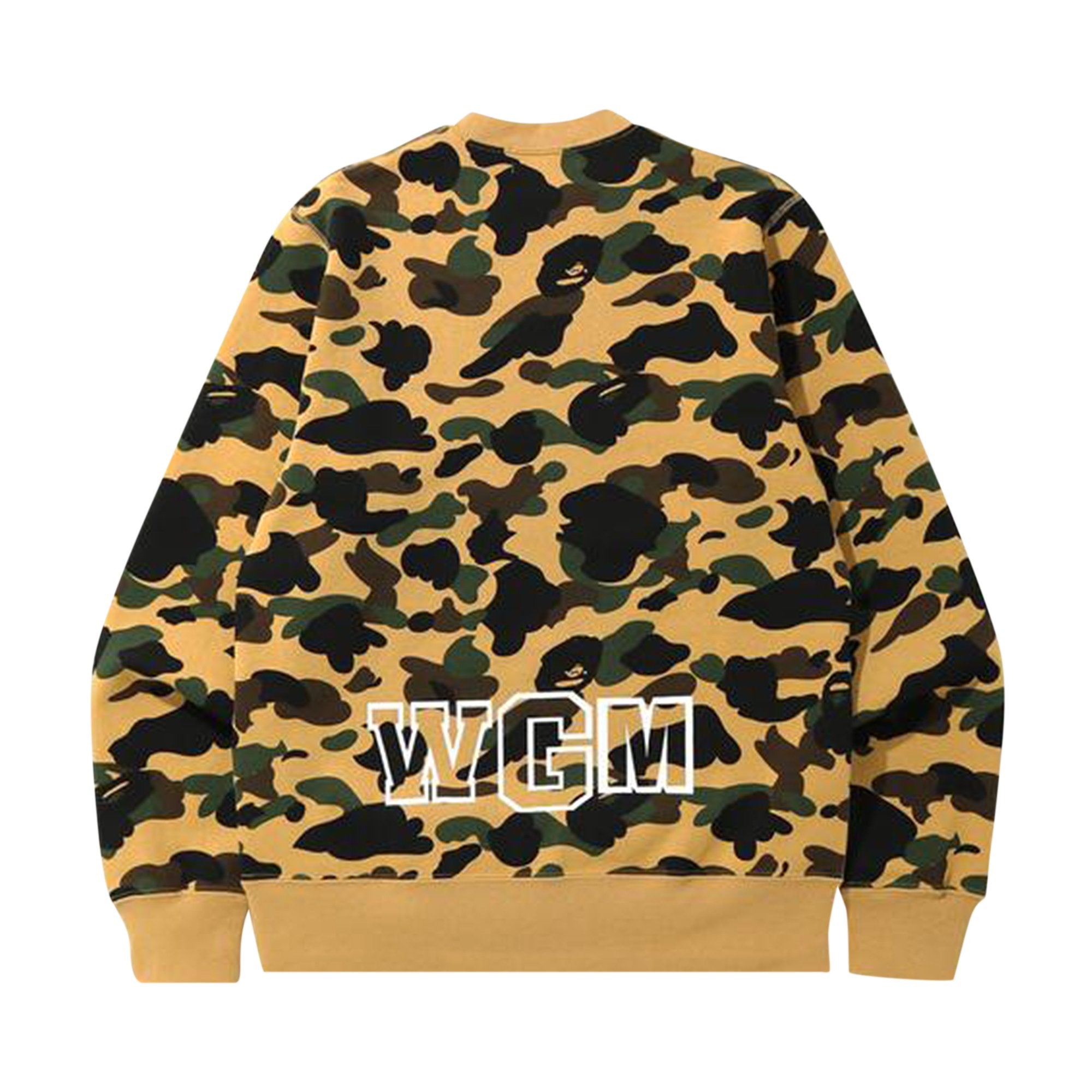 تي شيرت BAPE 1st Camo Shark Crewneck باللون الأصفر