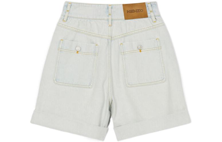 Kenzo Women's Denim Shorts, Light Blue