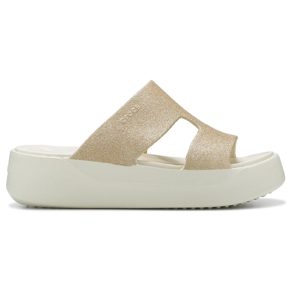 Crocs Women's H-Strap Platform Slides, Stucco