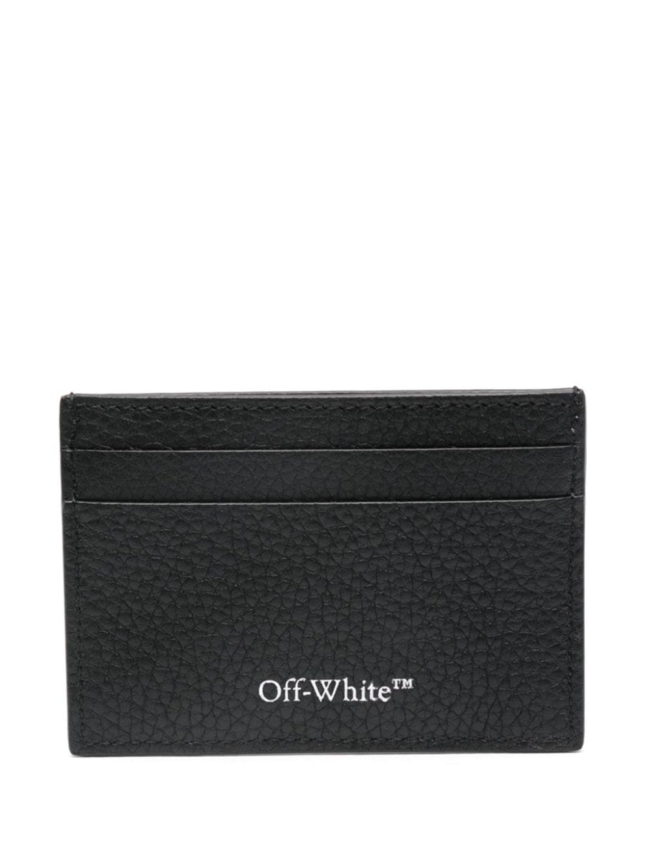 Off-White Cardholder with Diag Stripes, Black