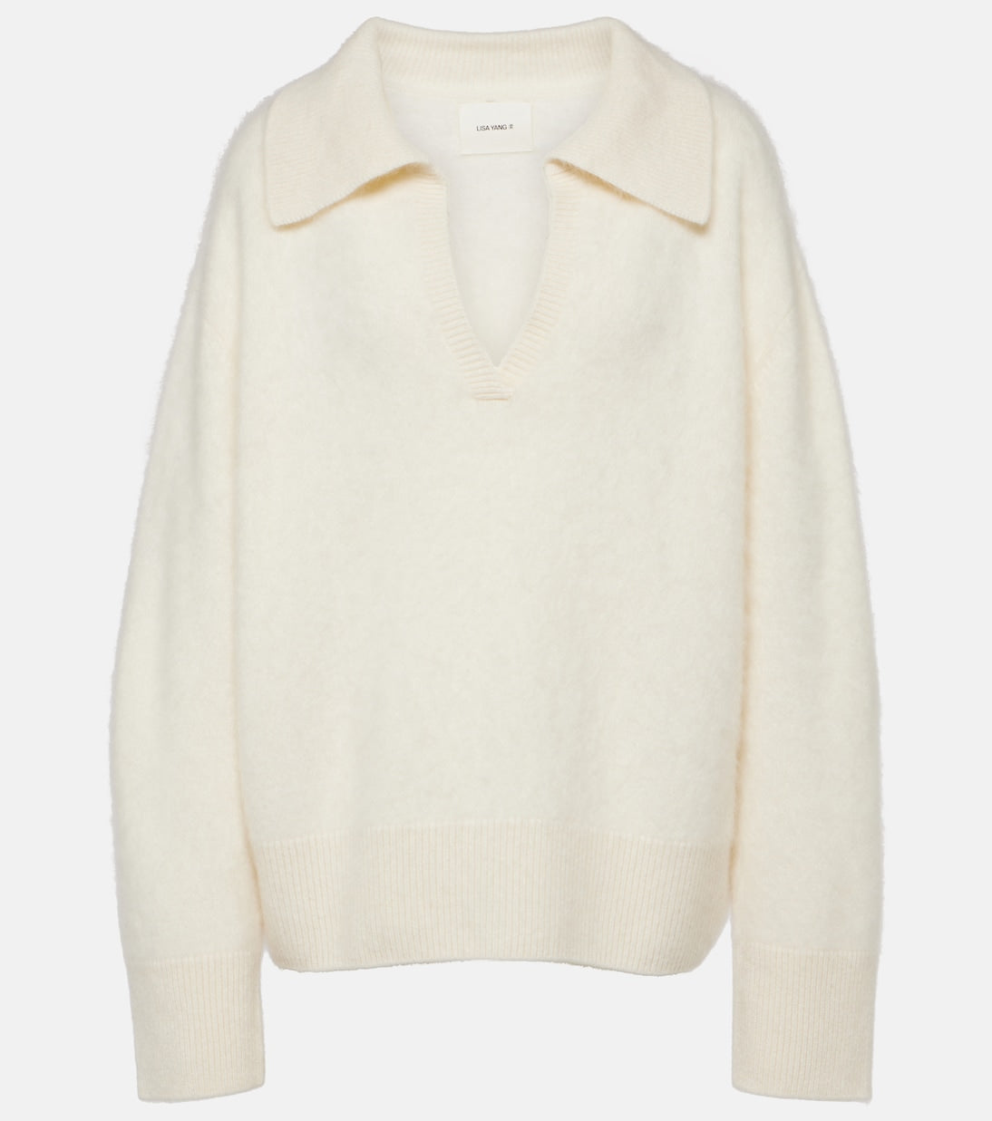 Lisa Yang brushed cashmere kerry sweater, neutral