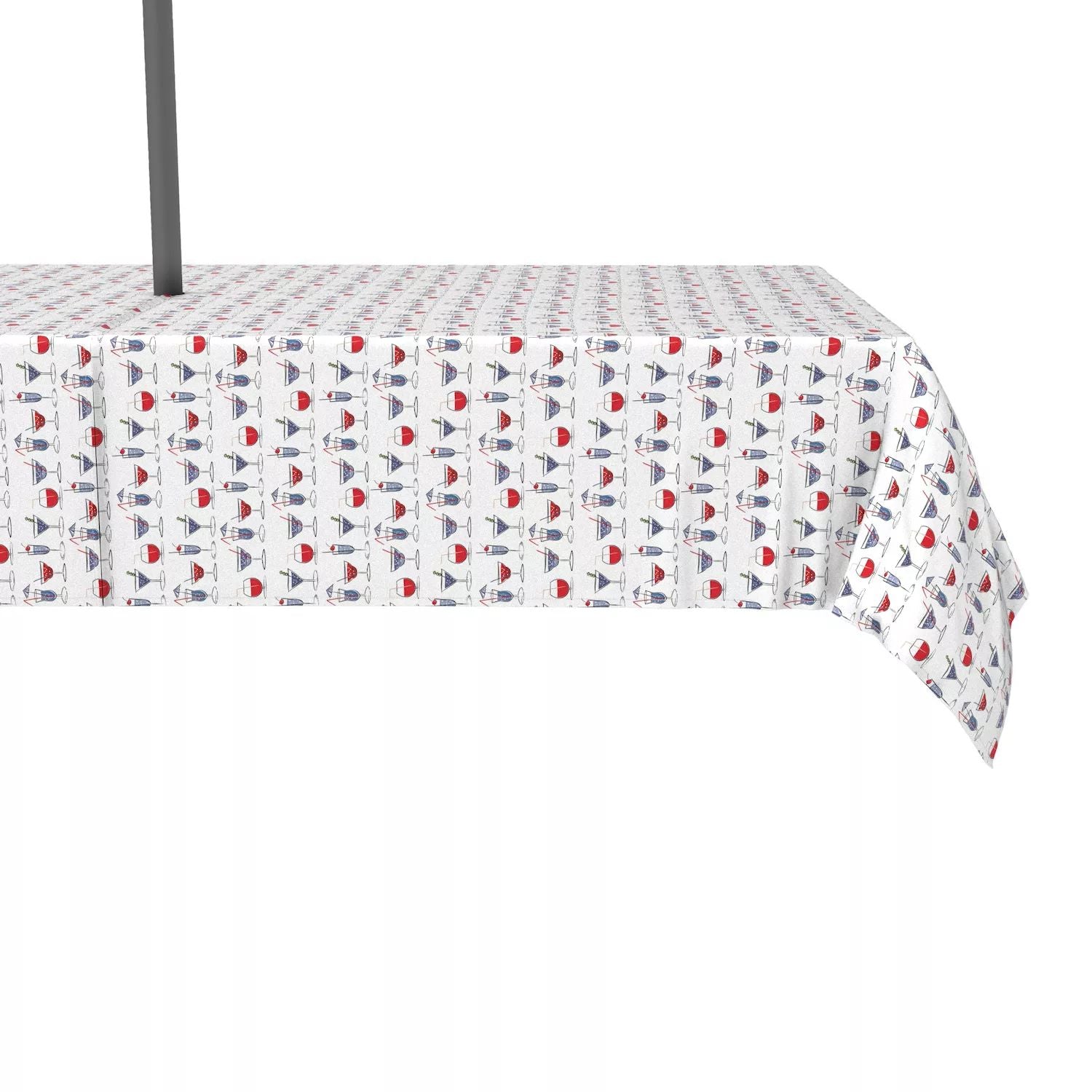 Water-repellent, outdoor, 100% polyester, 60x104", Cocktails in hand