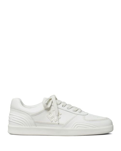 Tory Burch Women's Clover Court Lace-up Low Top Sneaker in White