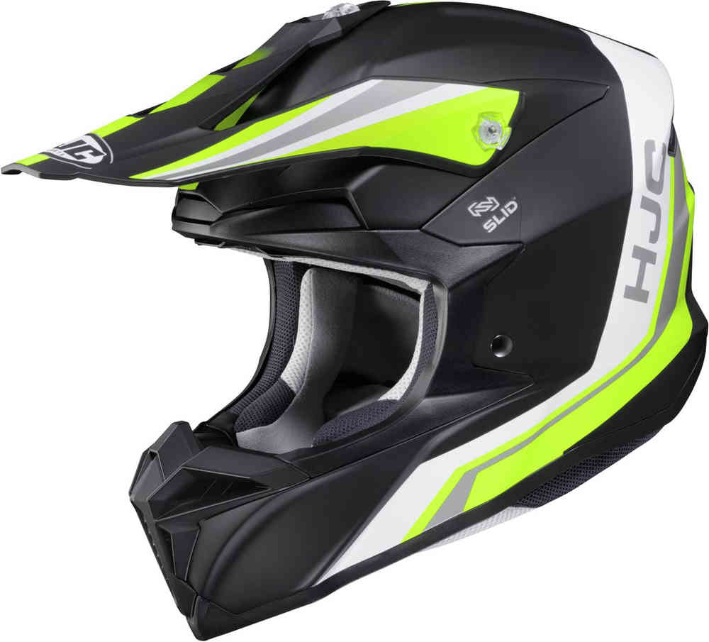 i50 Flux HJC Motocross Helmet Black/White/Green