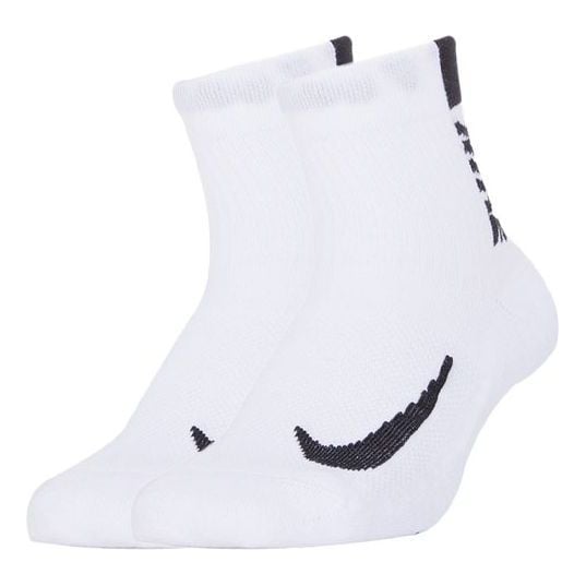 Nike Multiplier Ankle Casual Training Sports Socks Couple Style 2 Pairs Colorblock, multicolor