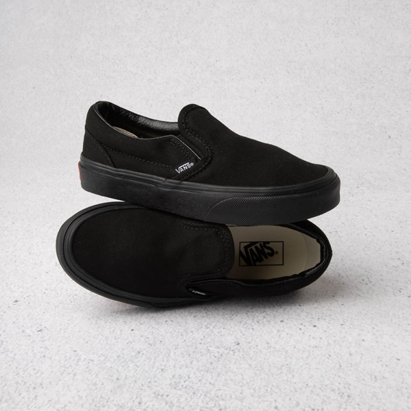 حذاء التزلج Vans Slip-On للأطفال الصغار، أسود