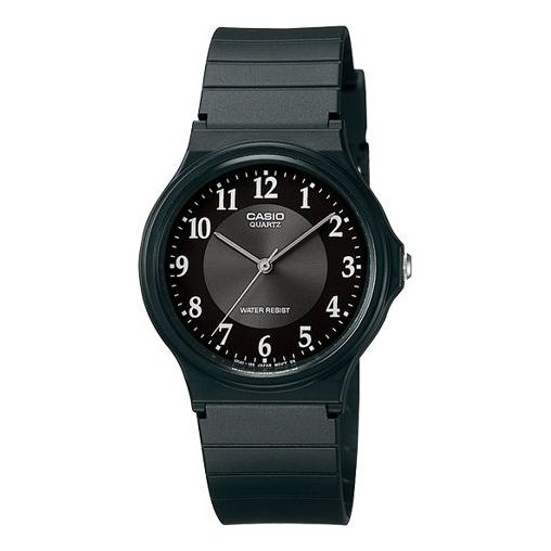 Watch CASIO Quartz Waterproof Black Dial Mens Black Analog, black