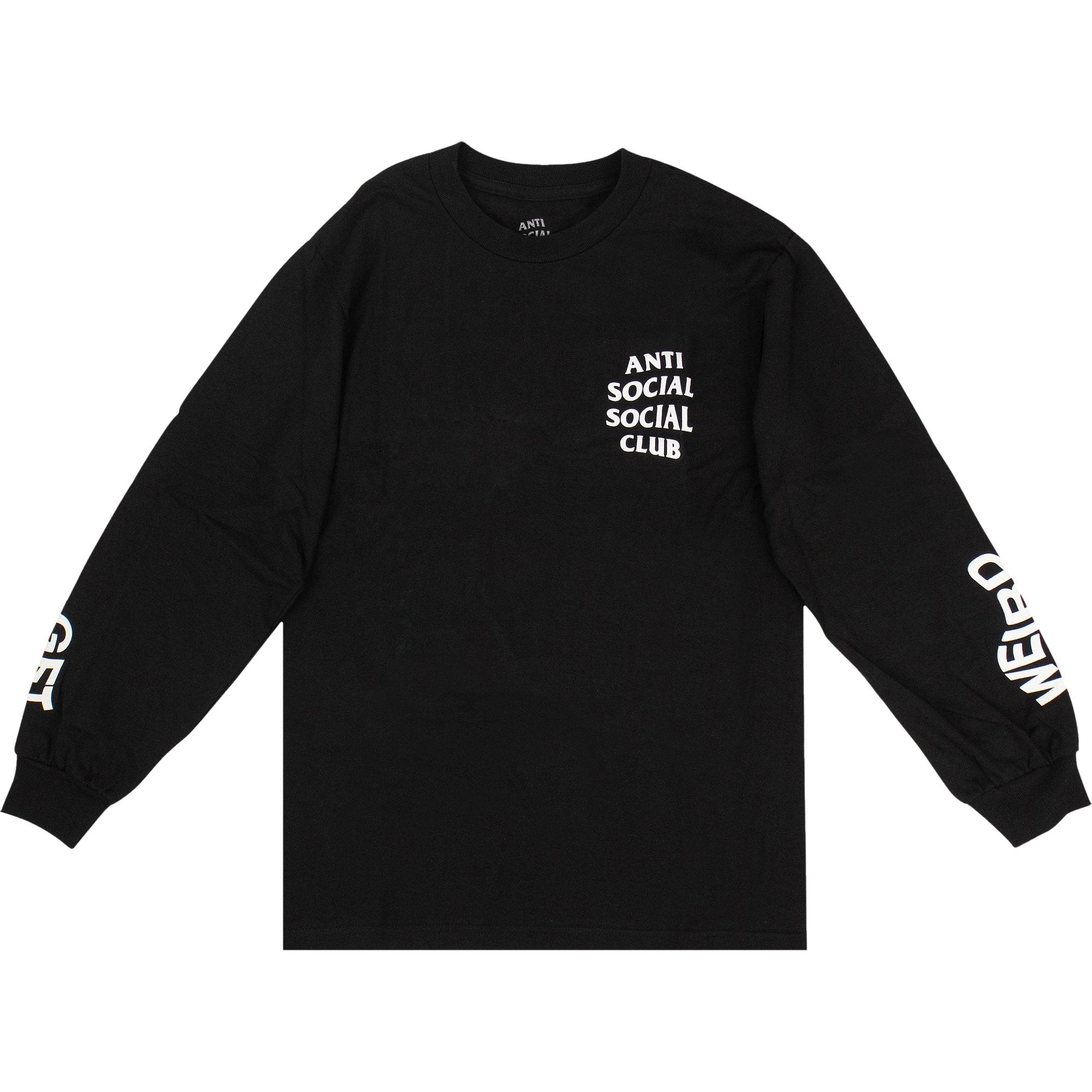 Anti Social Social Club Get Weird Long Sleeve T-Shirt, Black