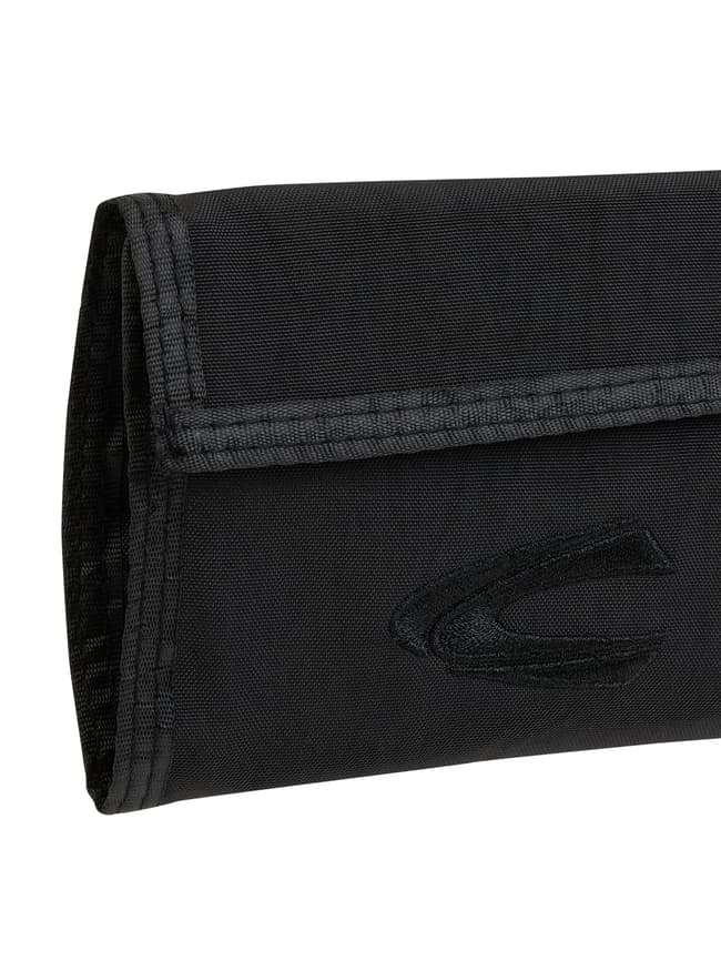 Wallet with shoulder strap camel active, black