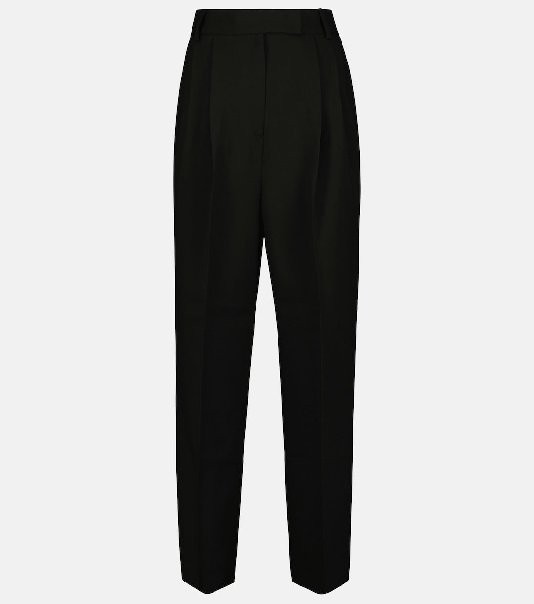 THE FRANKIE SHOP Bea high-waisted twill trousers, black