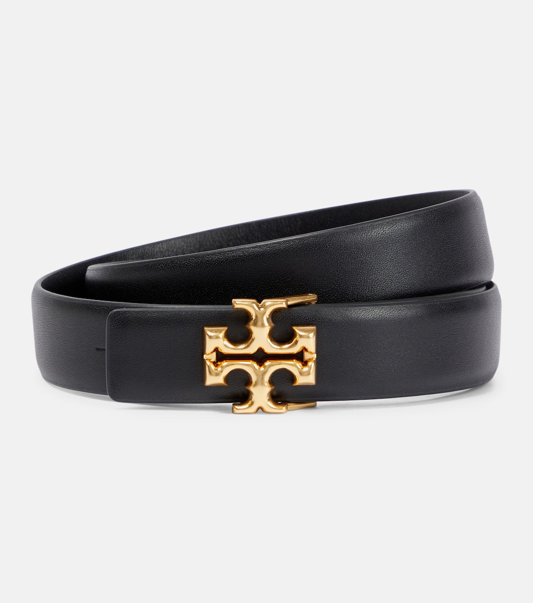 Eleanor Tory Burch Logo Belt, Black