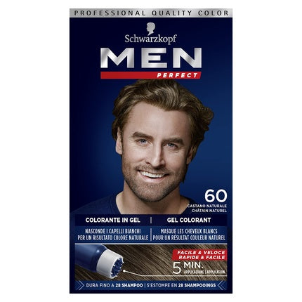 Men's gel hair dye without ammonia N60 Natural brown, Testanera