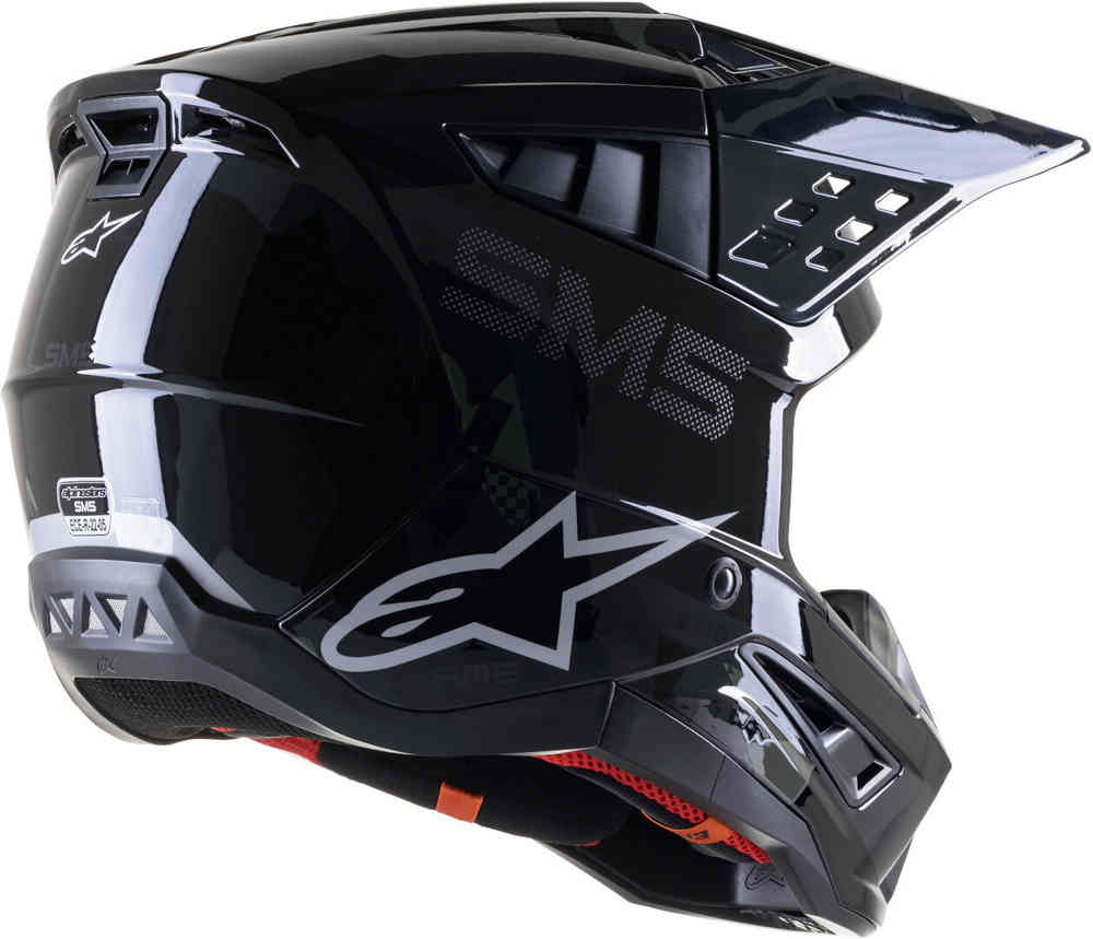 خوذة موتوكروس S-M5 Rover Alpinestars، باللون الأسود/الرمادي