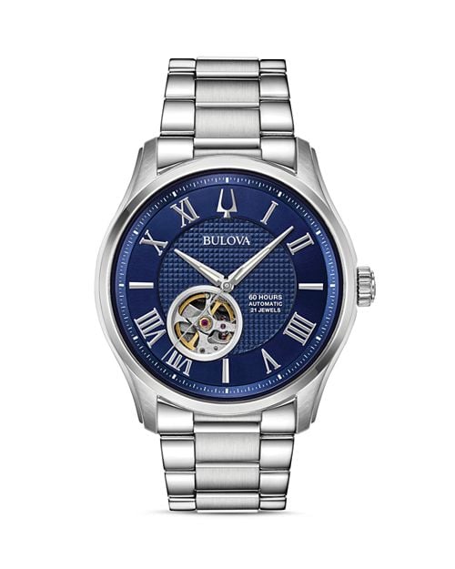 Wilton Classic Watch, 42 mm Bulova, Silver