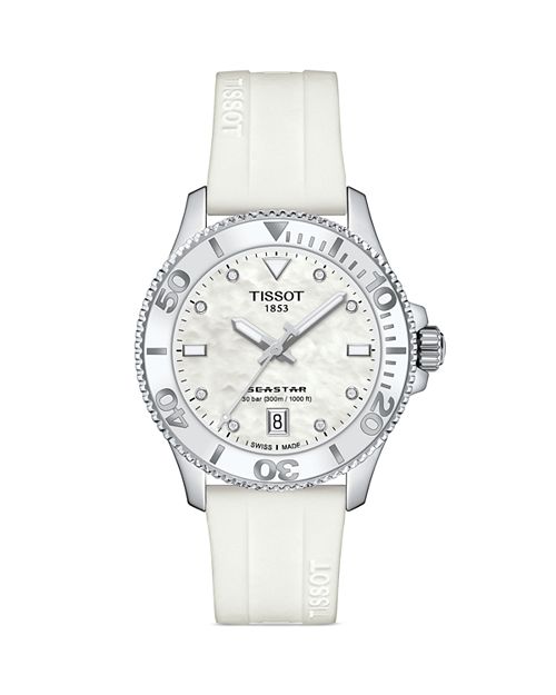 Seastar 1000 watch, 36 mm Tissot, White