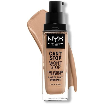 NYX Professional Makeup Can't Stop Won't Stop كريم أساس بتغطية كاملة غير لامع متوسط ​​اللون 10.5