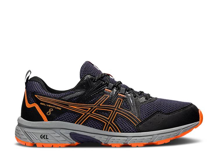 ASICS GEL VENTURE 8 'BLACK SHOCKING ORANGE' sneakers, black