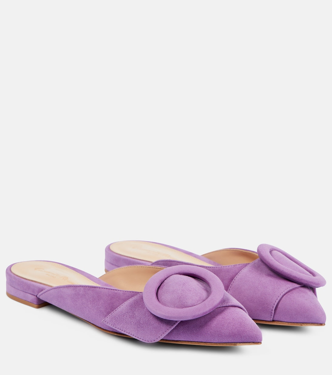 Gianvito Rossi suede ballerinas, purple