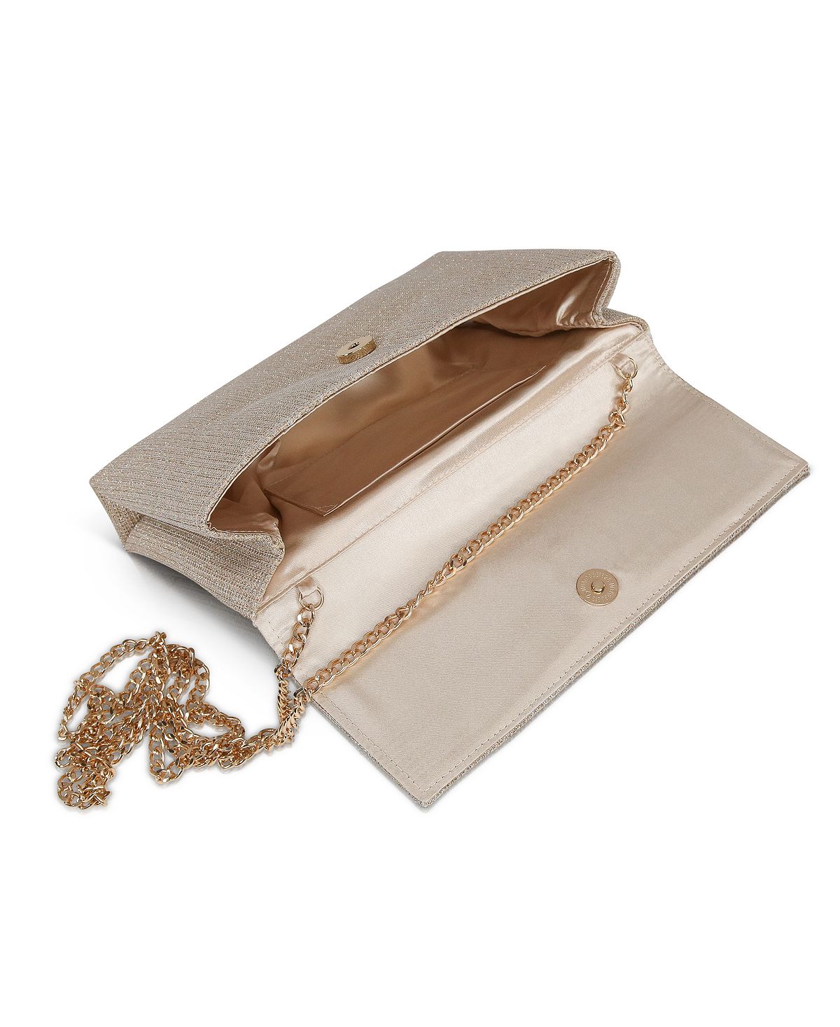 Women's Dakota Sparkle Jacquard Envelope Clutch with Crystal Bow Jewel Badgley Mischka gold