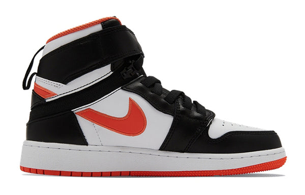 حذاء رياضي (GS) Air Jordan 1 High FlyEase 'Turf Orange'، أسود