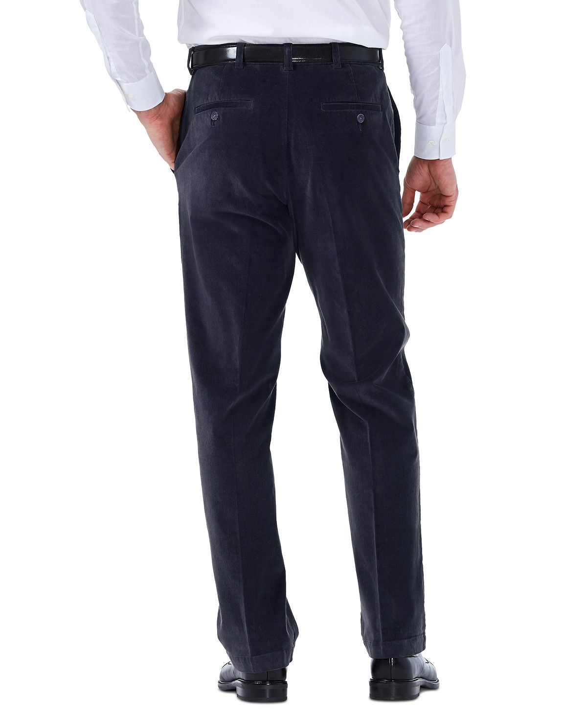 Men's regular fit trousers in stretch corduroy Haggar