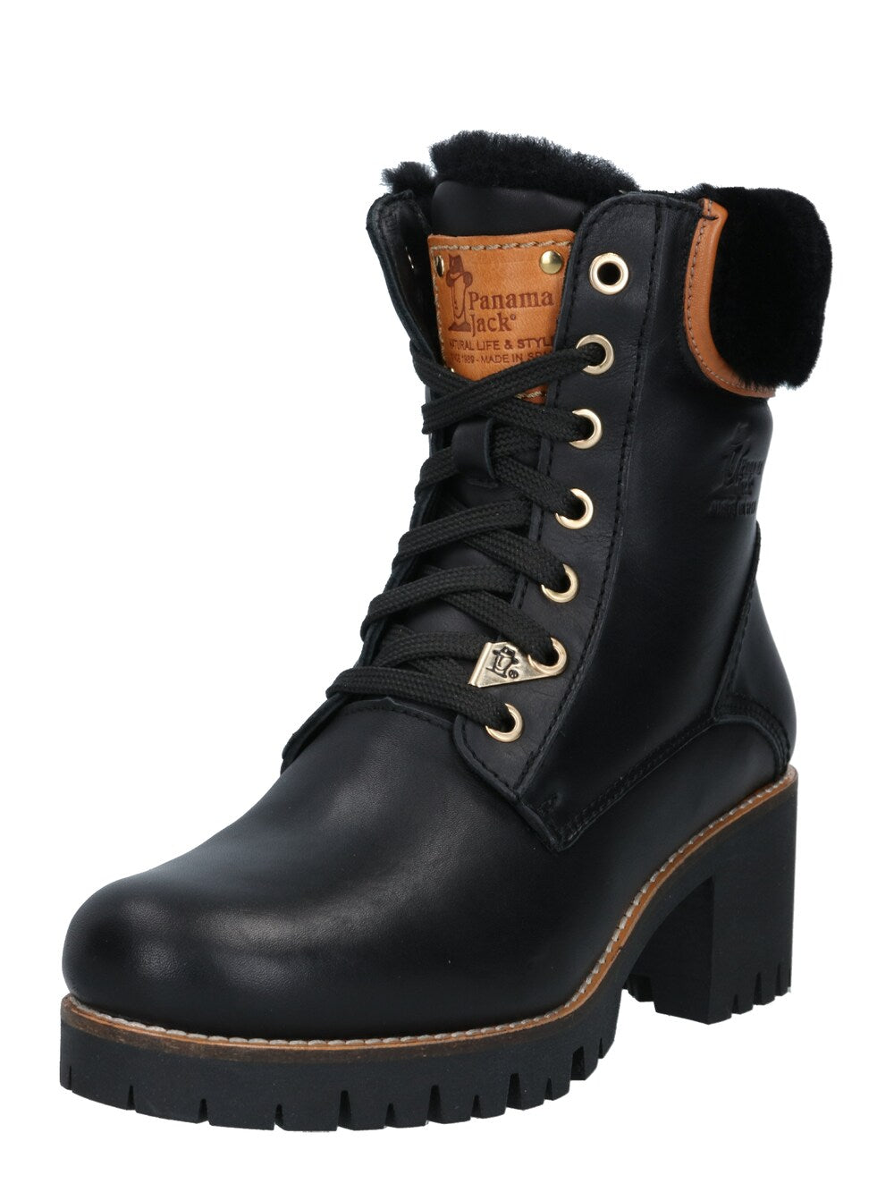 PANAMA JACK Phoebe Lace-Up Ankle Boots, Black