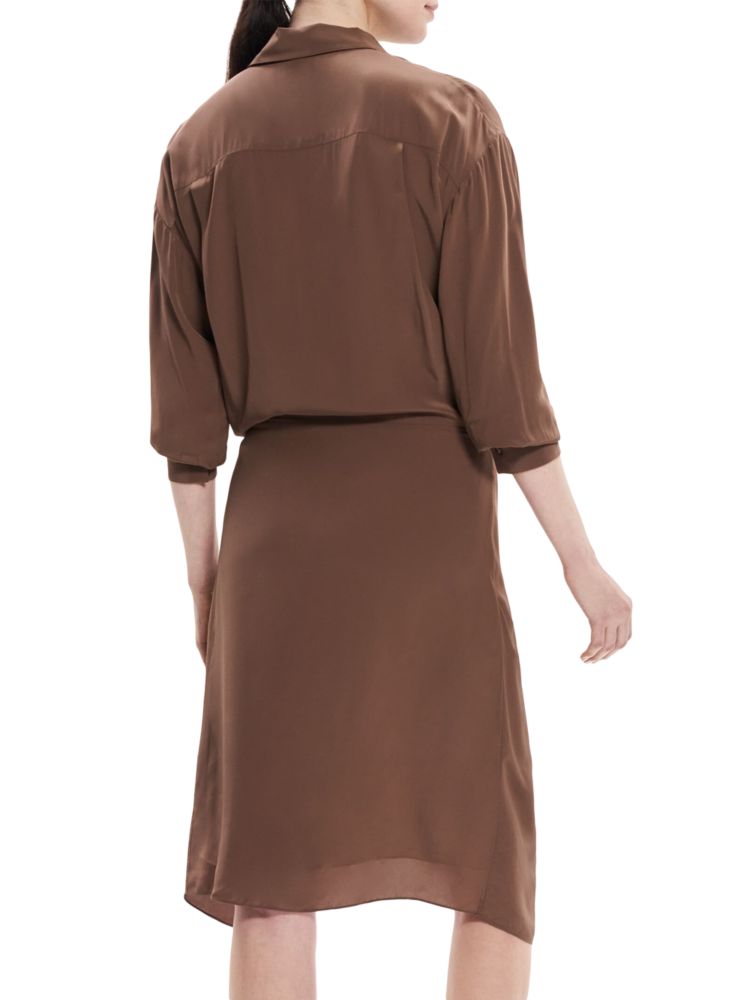 Theory Asymmetrical Shirtdress, Pecan