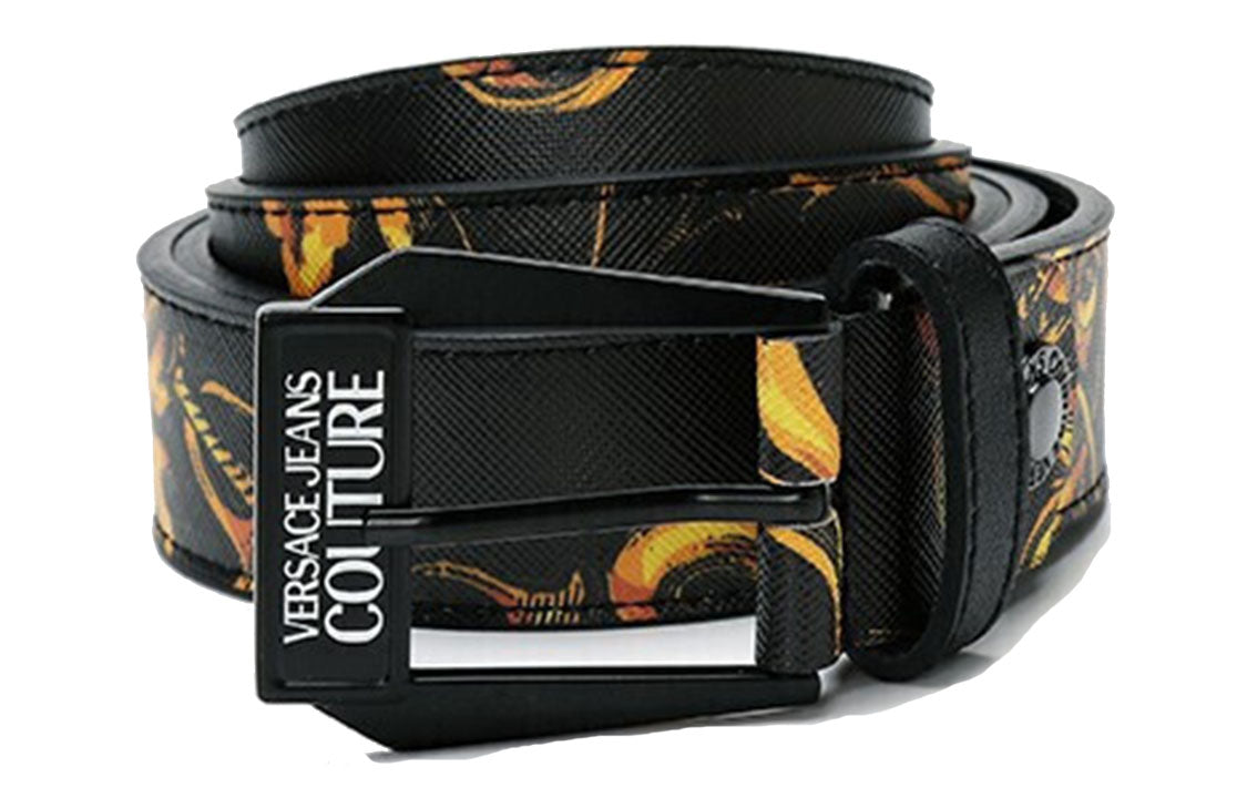 Versace Jeans Couture Men's leather belt, black