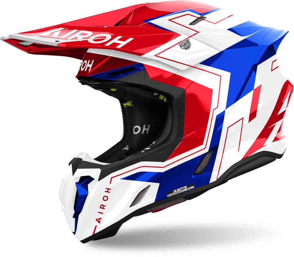 Twist 3 Dizzy Airoh Motocross Helmet, Blue/Red/White