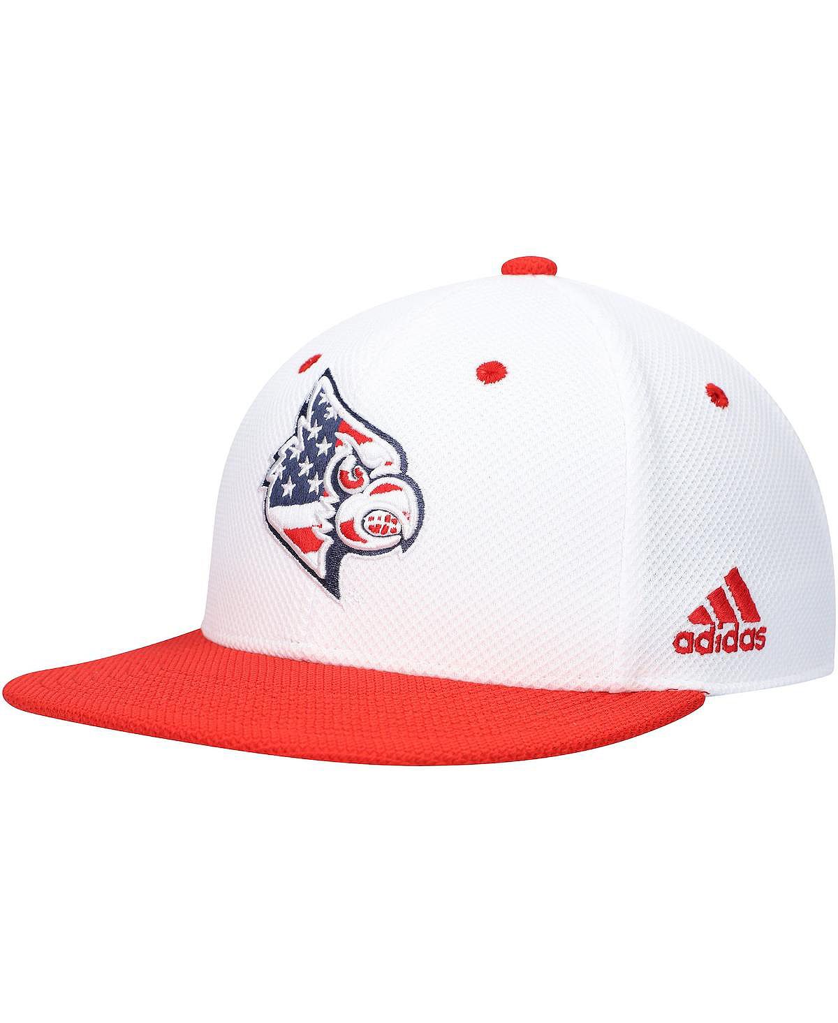 قبعة بيسبول بيضاء للرجال من adidas Louisville Cardinals On-Field