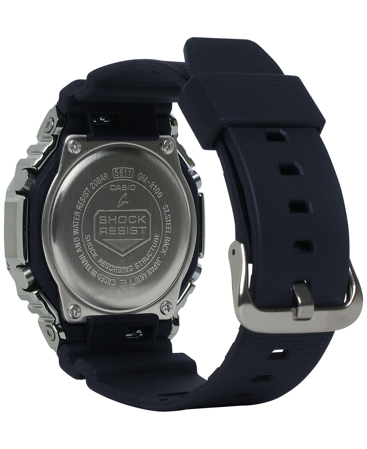 Men's watch with black and silver strap, 45.2 mm G-Shock