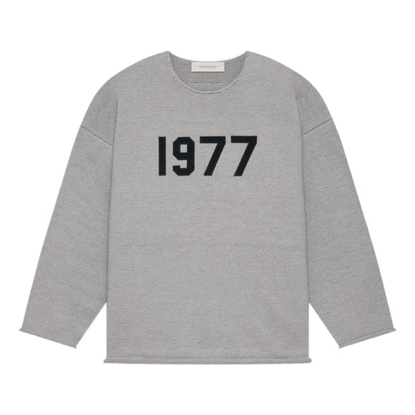 سويت شيرت Fear of God Essentials SS22 سترة Raw edge بلون الشوفان الداكن 1977