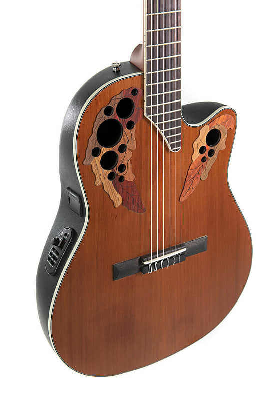 Acoustic Guitar Ovation CE44C-4A Celebrity Elite Mid Depth Nylon 6-String Acoustic-Electric Guitar w/Gig Bag