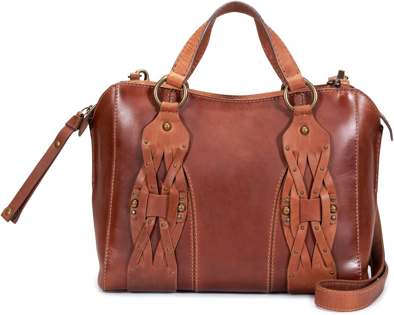 Aubrey Satchel Frye Bag, Cognac