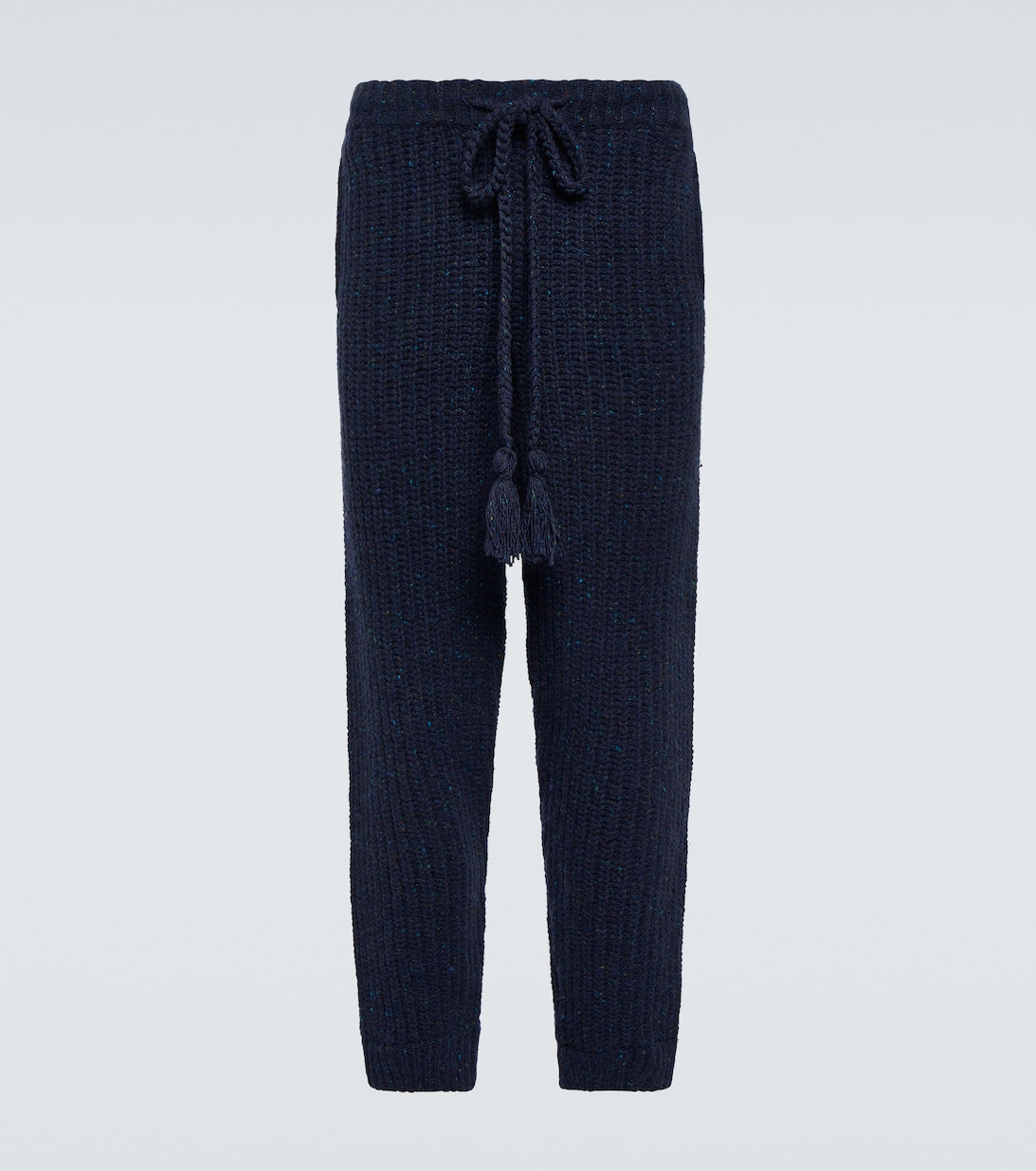 Wind Rose Alanui ribbed knit trousers, blue