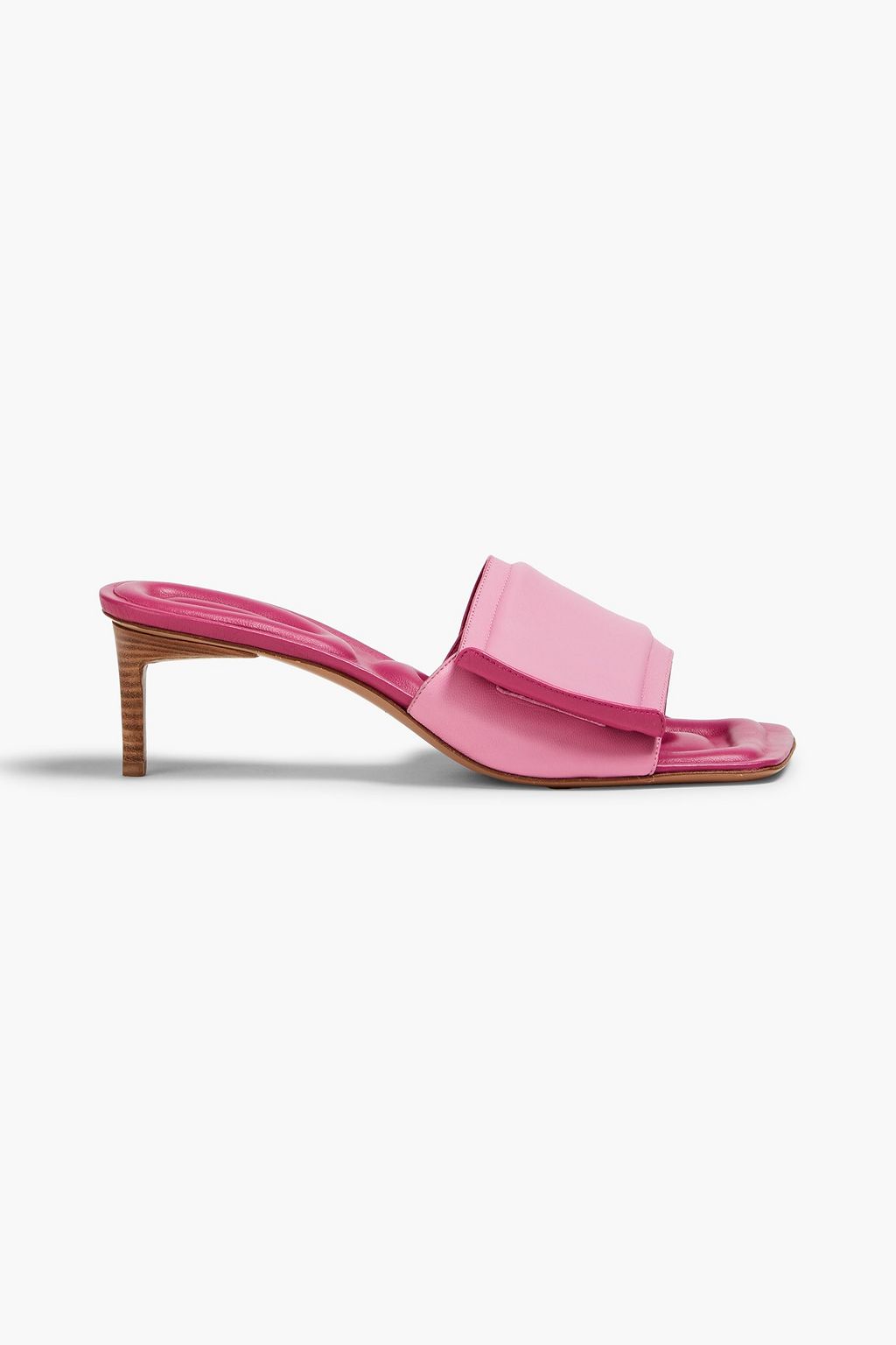 Piscine leather mules with soft lining JACQUEMUS, pink