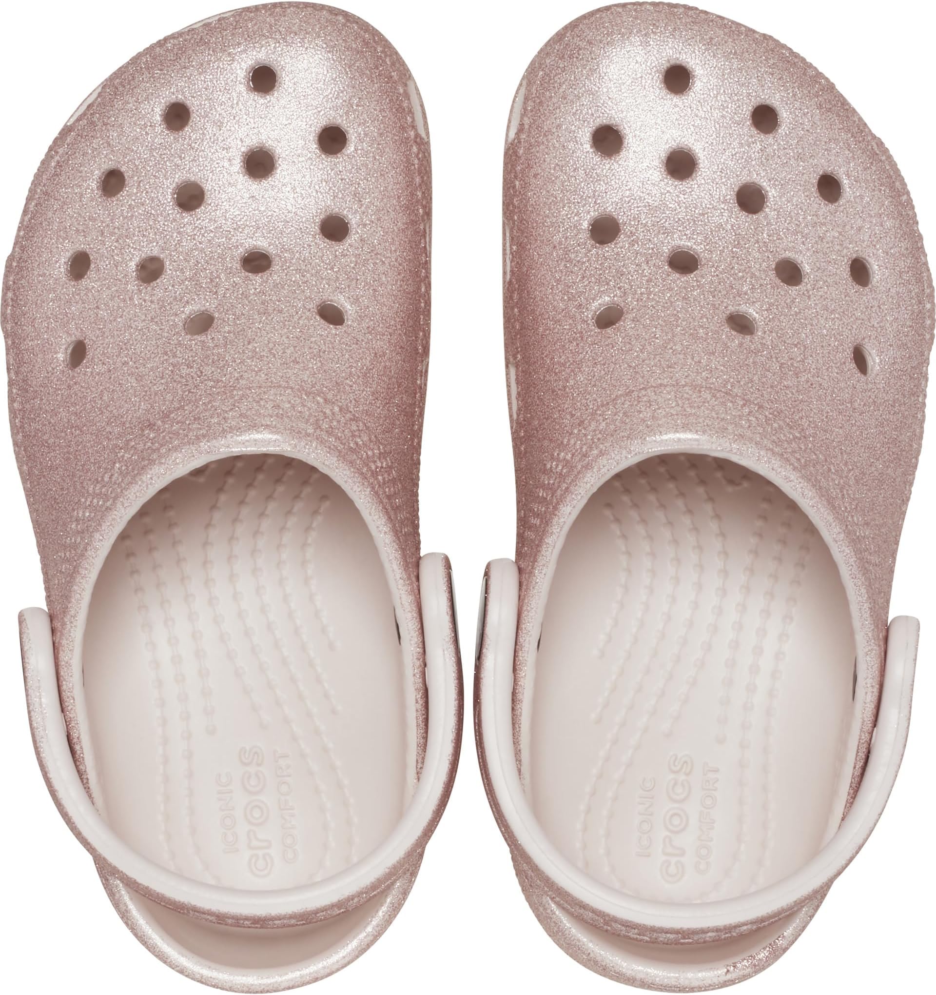 Classic Glitter Clog Crocs, Quartz Glitter